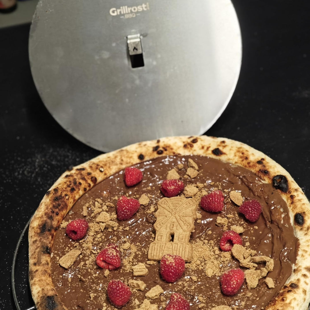 Grillrost.com Das Original Blind Slice – Edelstahlplatte für Pizza Blind Bake - Flacher Pizzaboden,