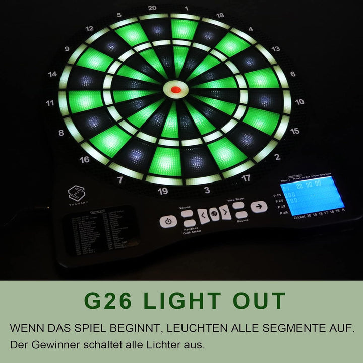 Turnart Dartscheibe Elektronisch 2023 Dartscheibe Elektronische Dartscheibe E Dartscheibe mit LED Be