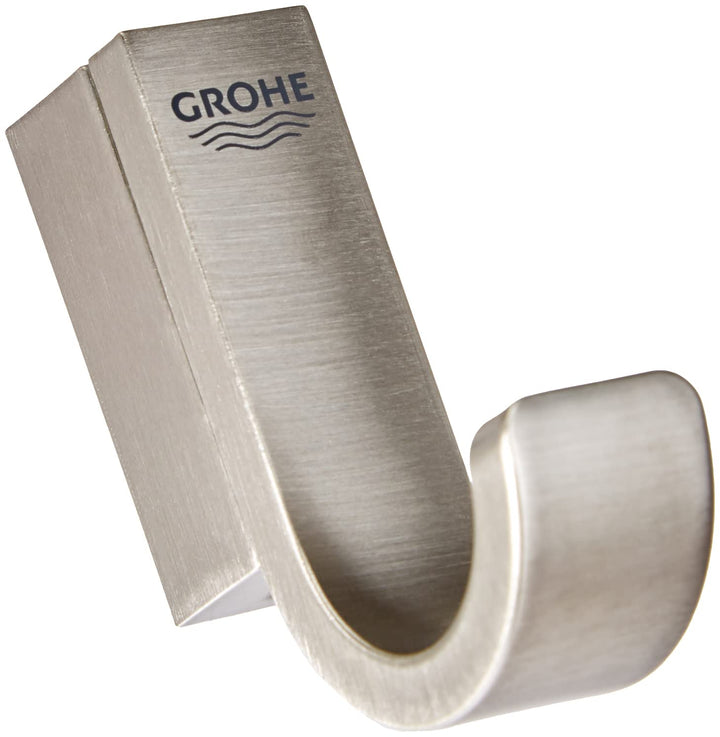 Grohe 41039DC0 Selection | Accessoires-Glasablage | Chrom | 41057000 Supersteel Bademantelhaken, Sup
