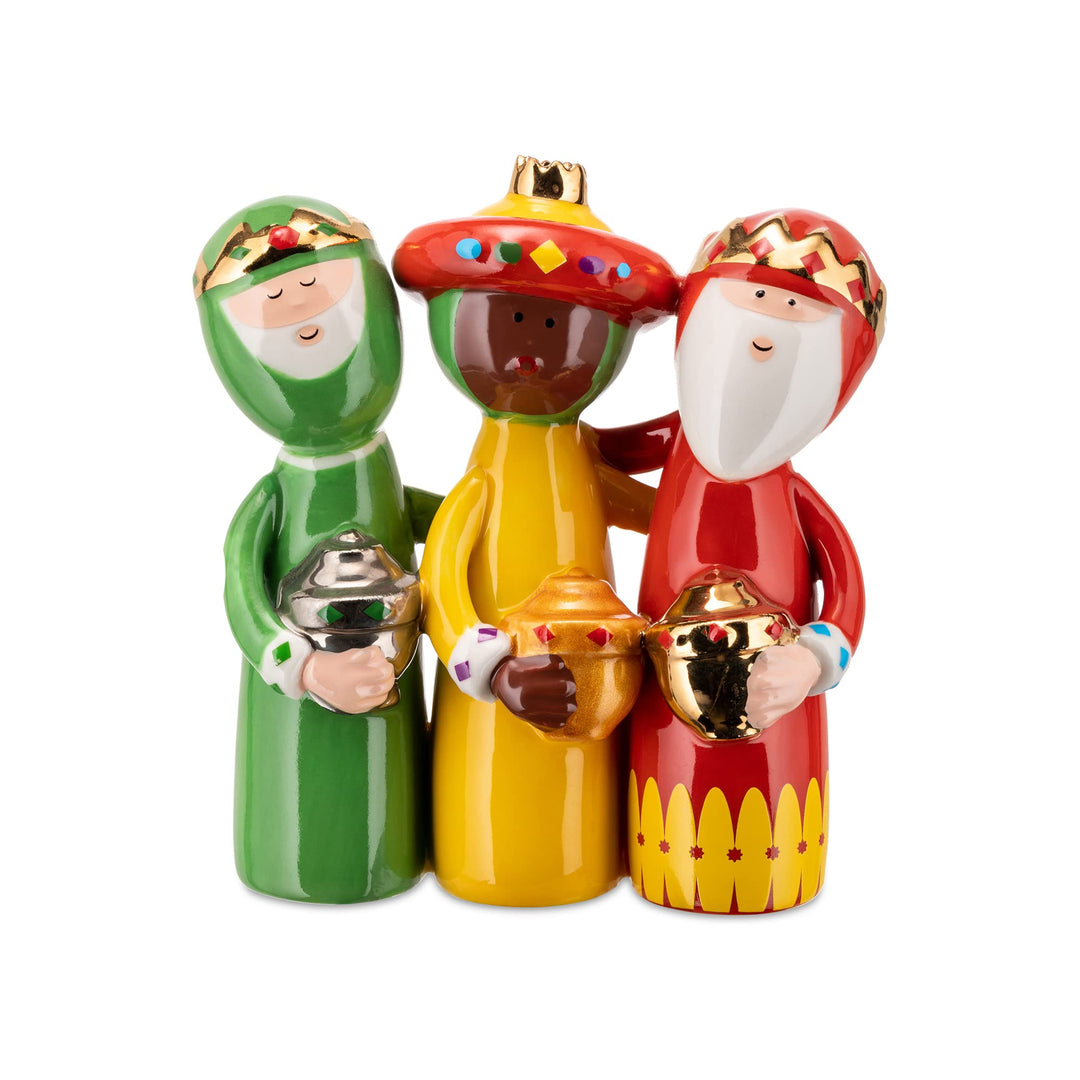 Alessi Uno, Due, Tre Re Magi AGJ01 4 - Design Figur aus Porzellan, Handdekoriert