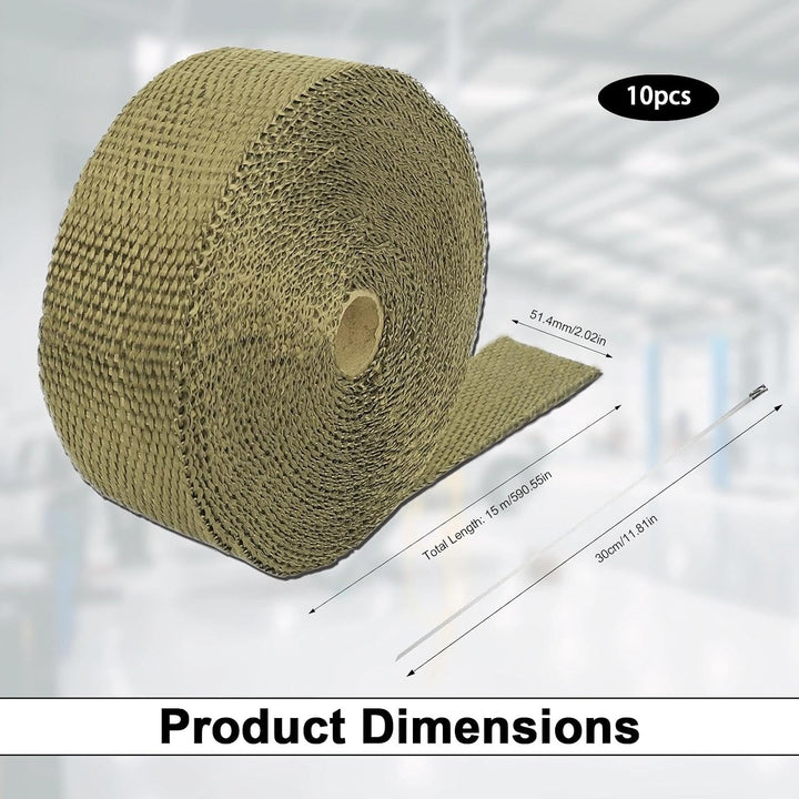 50 mm x 15 m Auspuff-Dichtband in Titanfarbe Verde 15 M, Verde 15 M