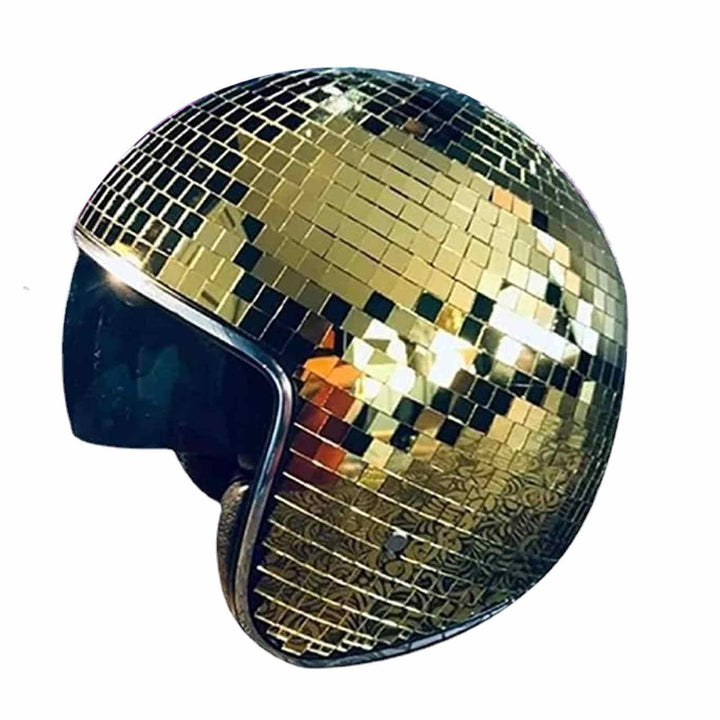 Discokugel-Hüte Disco-Helm, Klassische Disco-Kappe Mit Einziehbarem Sonnenschutz - DiscoKugel Spiege