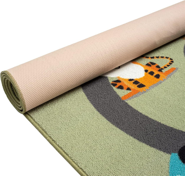 the carpet Happy Life Kinderzimmer, Kinderteppich, Spielteppich, Strassenteppich, Strasse, Dschungel