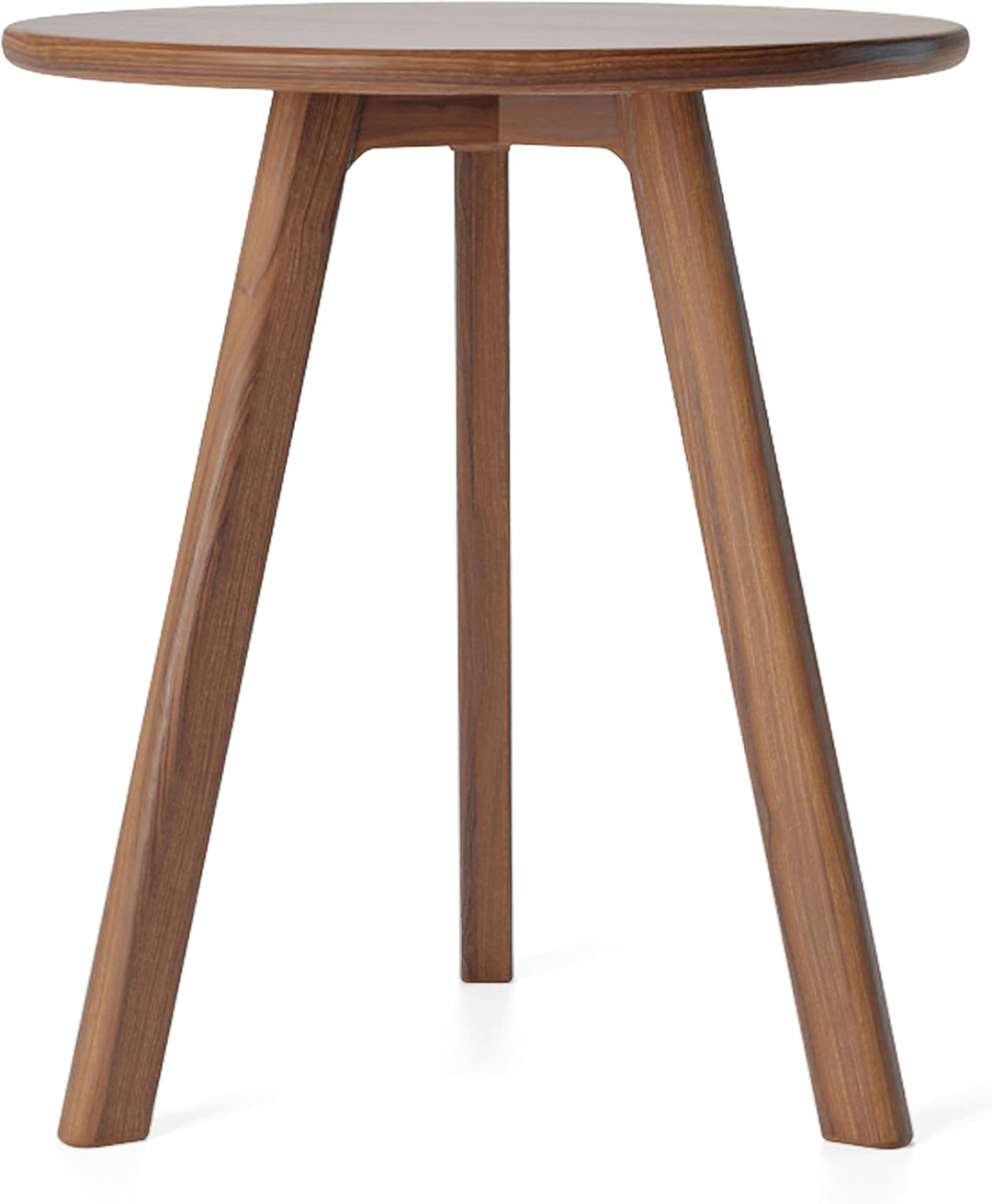 Beistelltisch rund Massiv Walnussholz für Wohnzimmer Premium Sofa Tisch Minimales Skandinavisches De