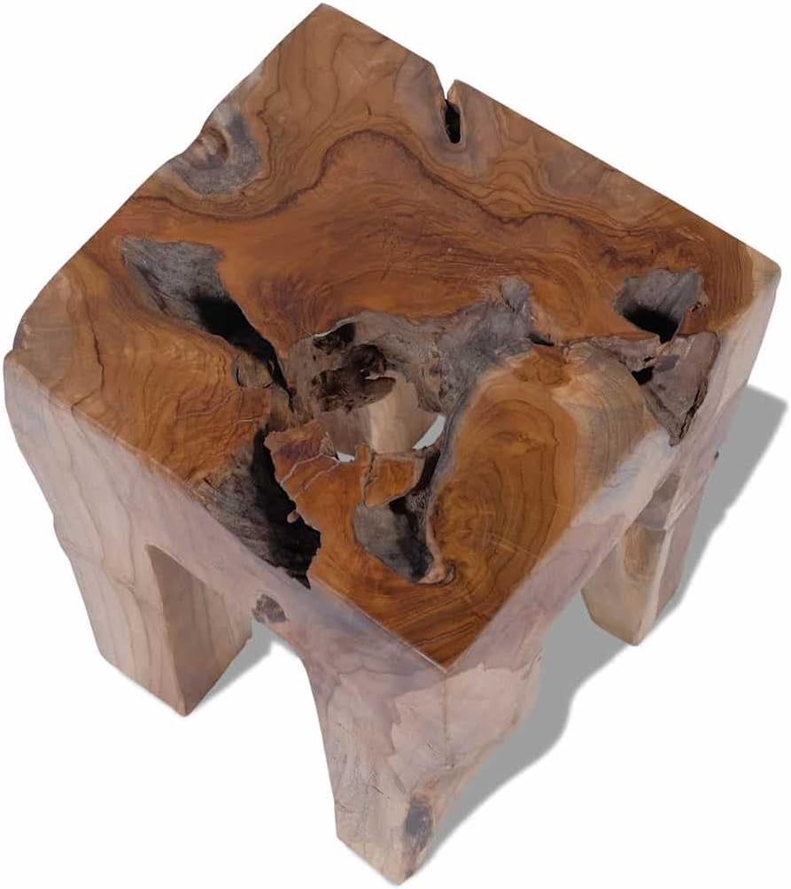 vidaXL Teak Massivholz Hocker Sitzhocker Fusshocker Beistelltisch 30x30x40cm Holz
