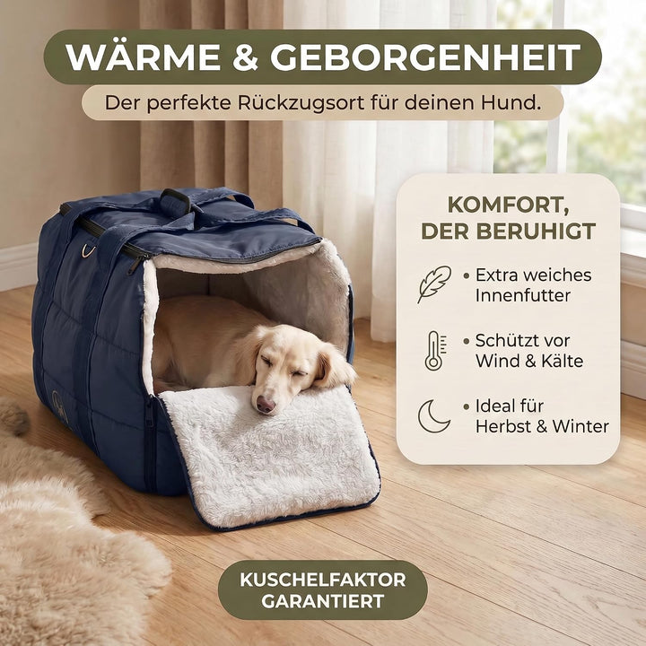 3-in-1 Hundetasche für kleine Hunde 10kg – Hundetragetasche, mobiles Kuschelnest &amp; Reisedecke – Trag