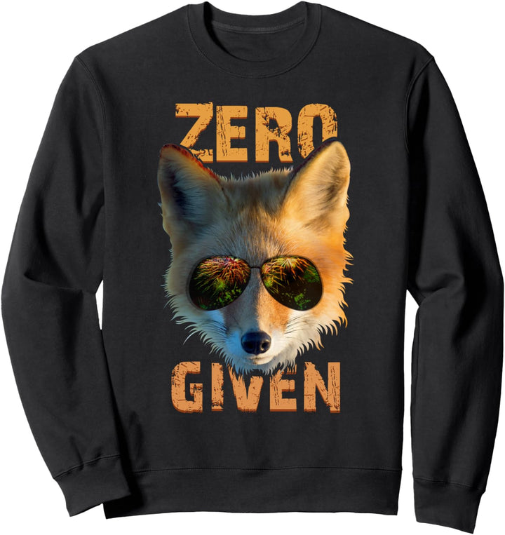Zero Fox Given Wortspiel Fuchs Print Sweatshirt