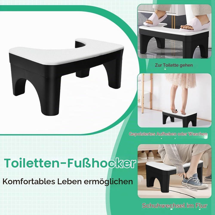 Toilettenhocker Klappbar WC Hocker für Erwachsene&amp;Kinder Abnehmbarer Klo Hocker mit 200kg Tragkraft