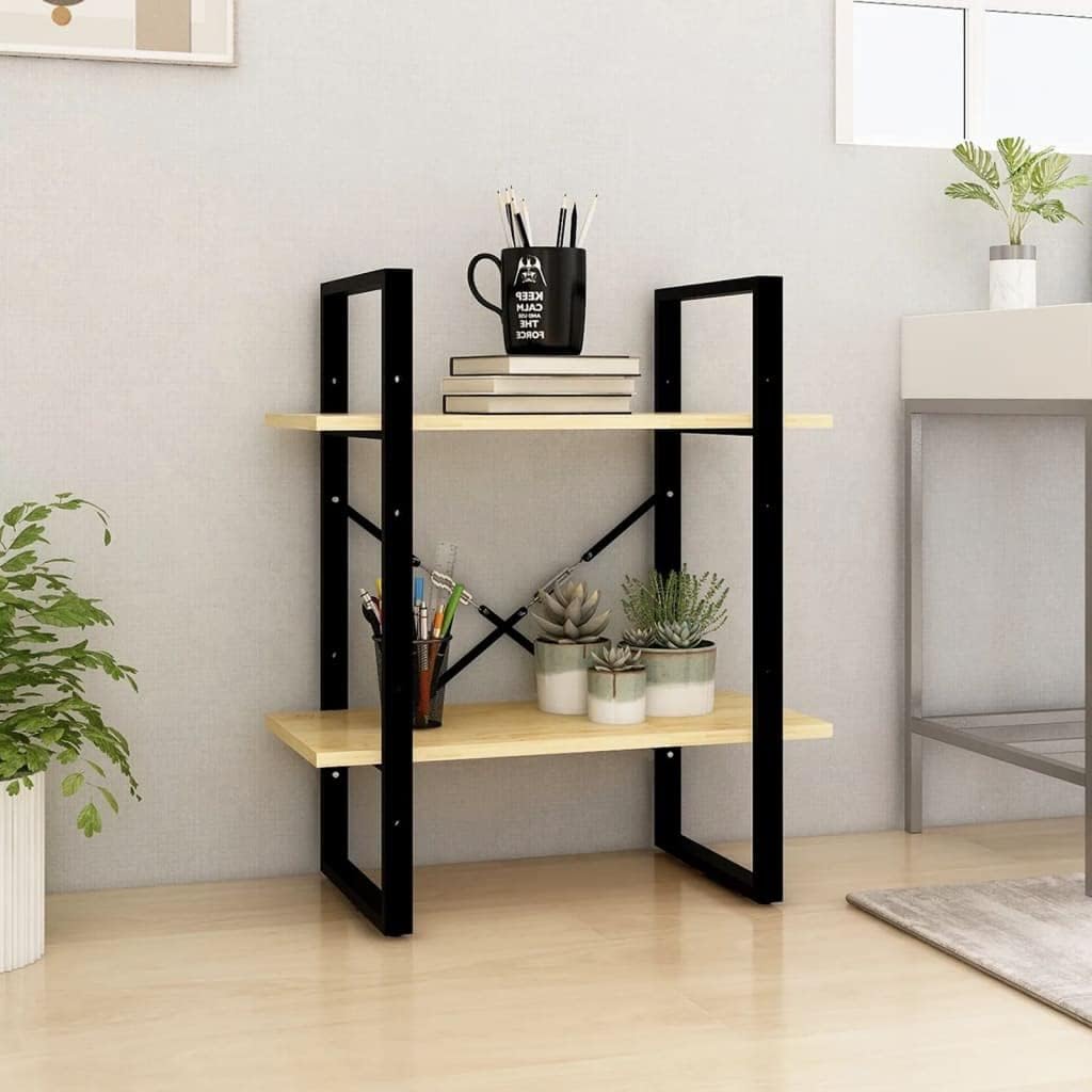 homiuse Metallregal Braun Leiterregal 60x30x70 cm BüCherregal KüChenregal Wand Kinder BüCherregal Re