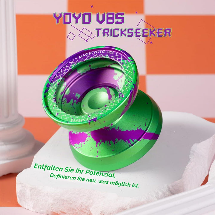 MAGICYOYO JoJo V8S Professionelles Finger-Spin-Yoyo für Anfänger und Fortgeschrittene, Responsive Jo