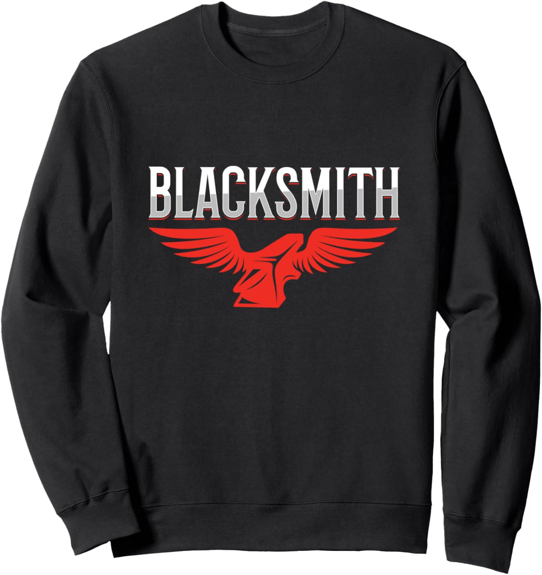Blacksmith Engel Eisen Metall Schmiede Handwerk Beruf Amboss Sweatshirt