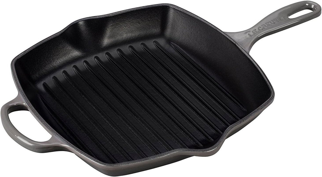 Le Creuset Signature Gusseisen-Grillpfanne, Quadratisch, 26 cm, Für alle Herdarten inkl. Induktion g