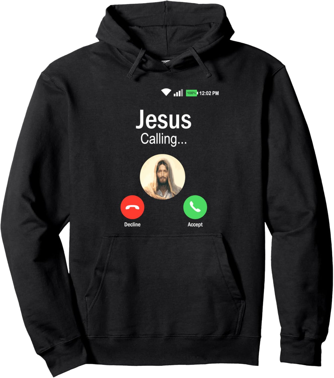 Jesus Ruft An I Jesus is Calling Geschenk Pullover Hoodie
