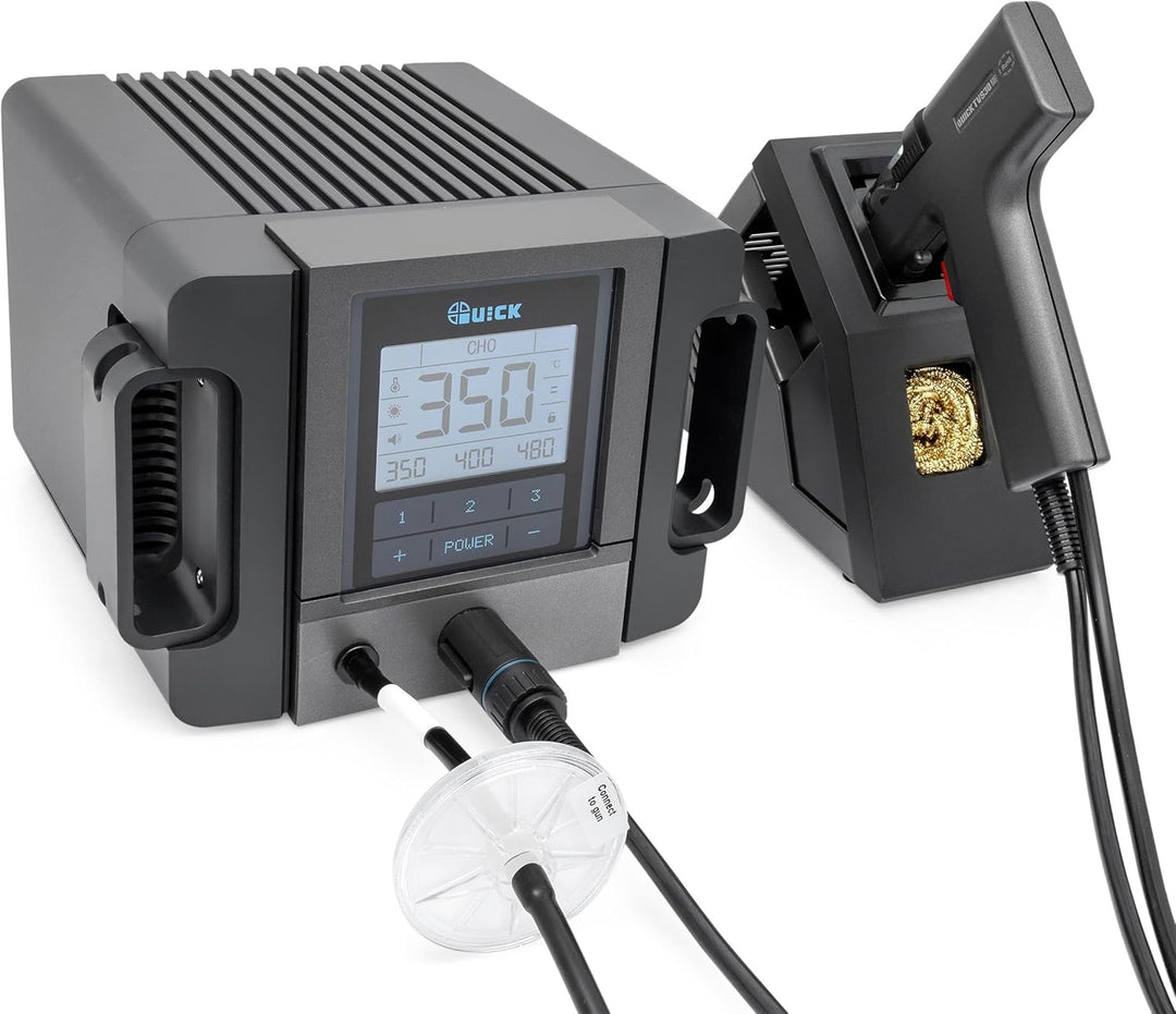 QUICK TV2+ Vakuum-Entlötstation 200W – präzise Temperaturregelung in Industriequalität, kalibrierbar