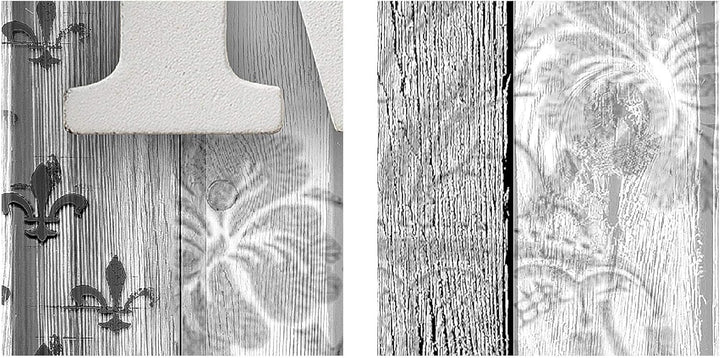 Runa Art Bild Wohnzimmer Home Holzoptik 5 Teilig Landhausstil Schwarz Weiss Wandbilder auf Vlies Lei