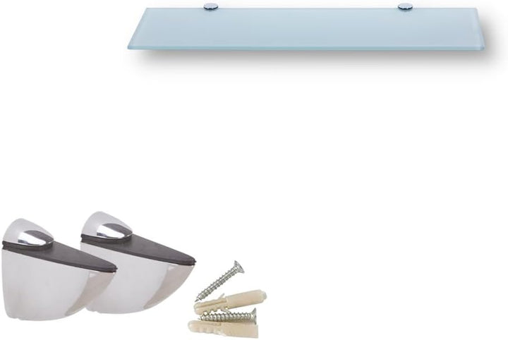 Euro Tische 30cm Glas Wandregal Weissglas, Glas Regal für Badezimmer, Weissglas Duschregal mit 6mm E