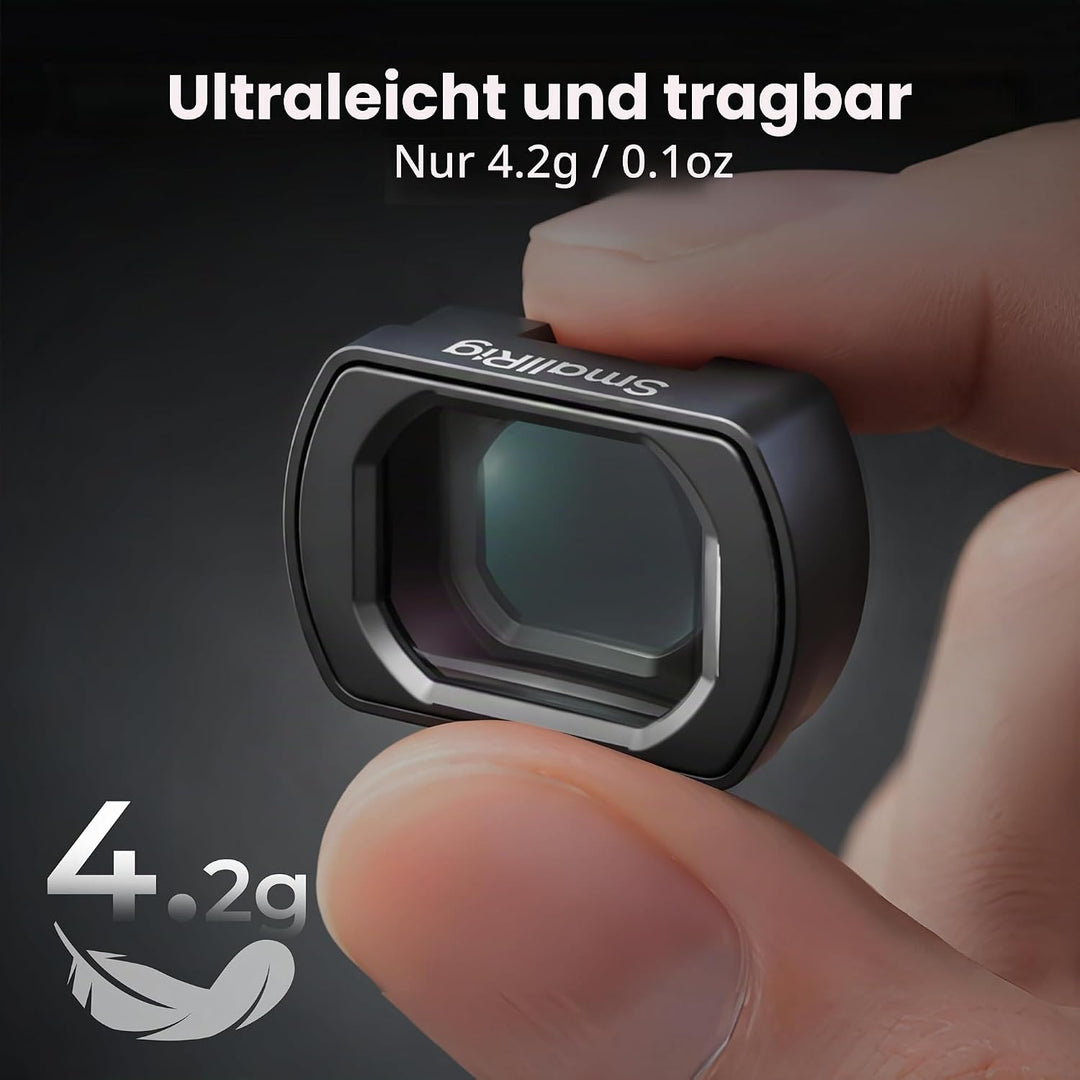 SMALLRIG 0,72x Weitwinkelobjektiv für DJI Osmo Pocket 3, magnetische Befestigung für schnelle Instal