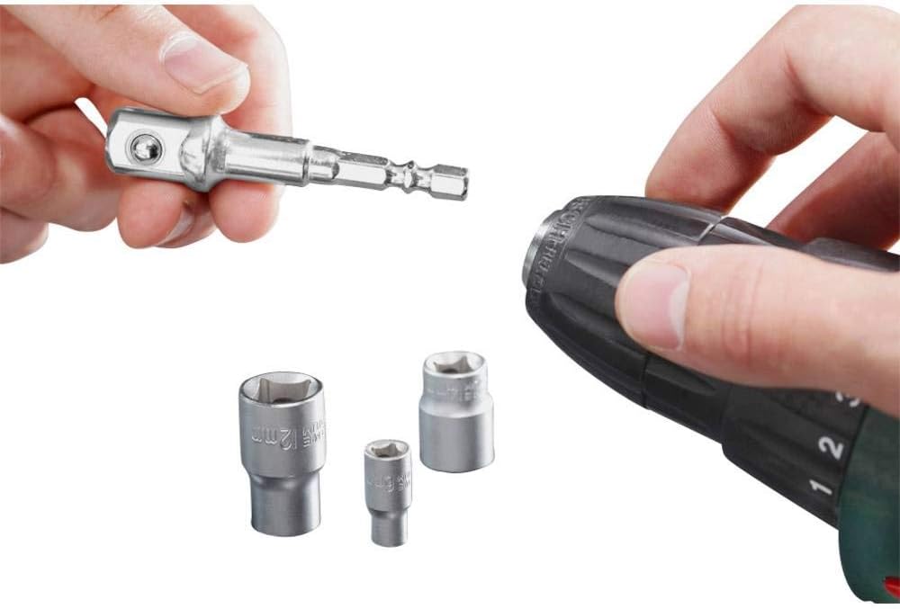 kwb Steckschlüssel Adaptersatz 3-teilig - Hochwertige Chrom-Vanadium-Stahl Adapter für Stecknüsse -