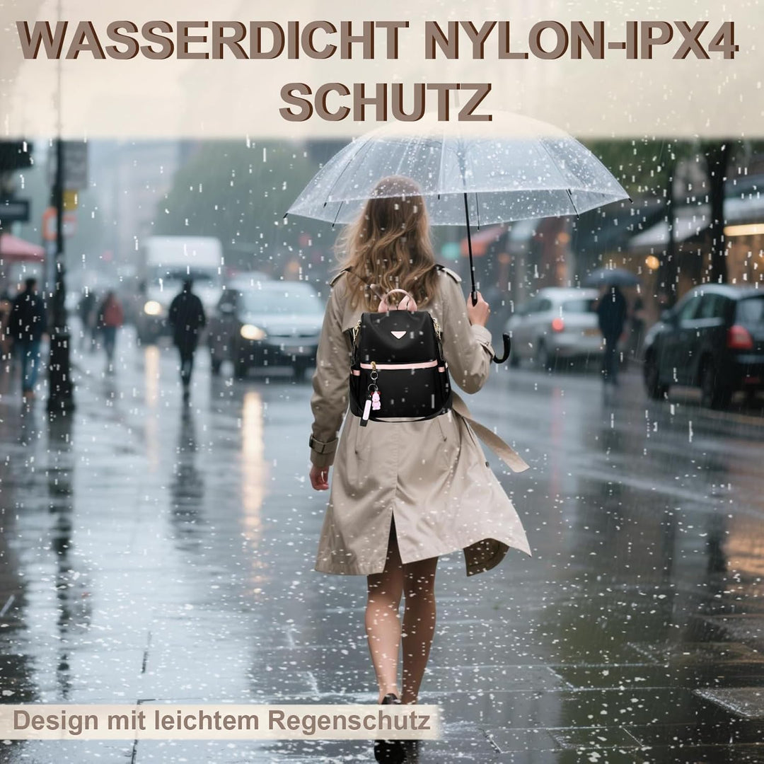 Leathario Damen Rucksack klein，Rucksack Anti Diebstahl，Rusack für Mädchen Und Fraun，Cityrucksack Mod