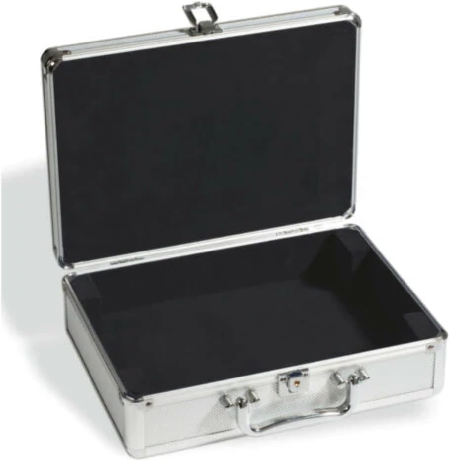 Leuchtturm 311927 Münzkoffer Cargo S 6 - ohne Tableaus - Format: 292 x 97 x 213 mm - Silber