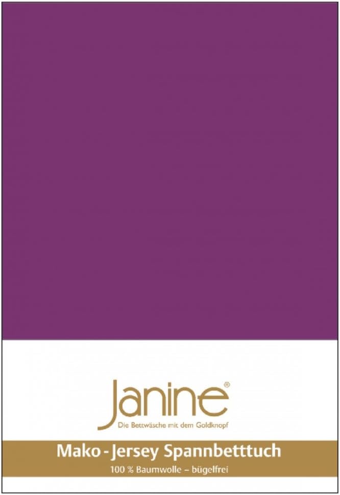 Janine Spannbetttuch 5007 Mako Jersey 180/200 bis 200/200 cm opalgrau Fb. 48 180/200 cm - 200/200 cm