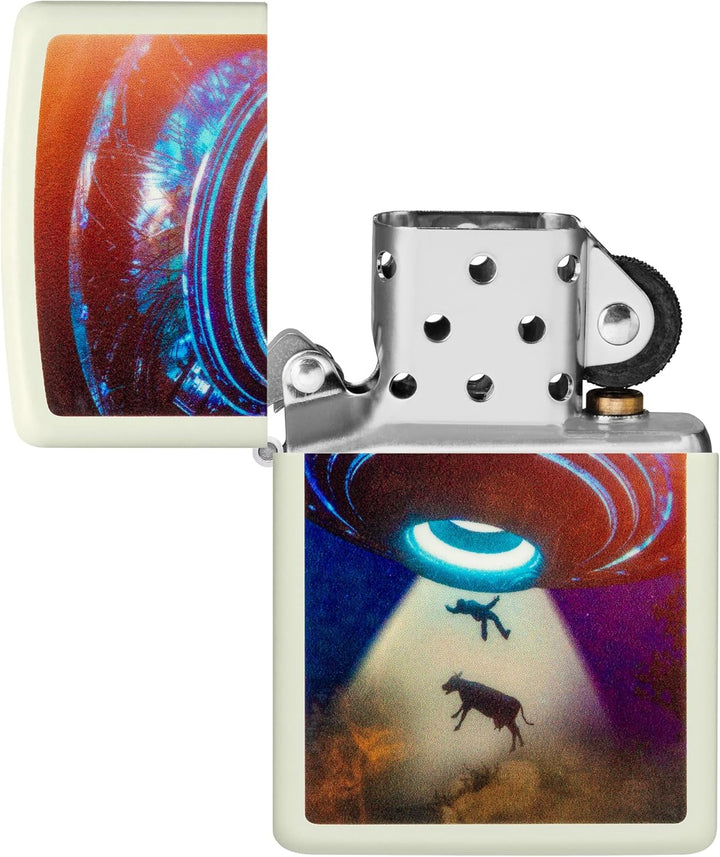 Zippo Feuerzeug, leuchtet im Dunkeln, UFO, eine Box One Box Leuchtet im Dunkeln., One Box Leuchtet i