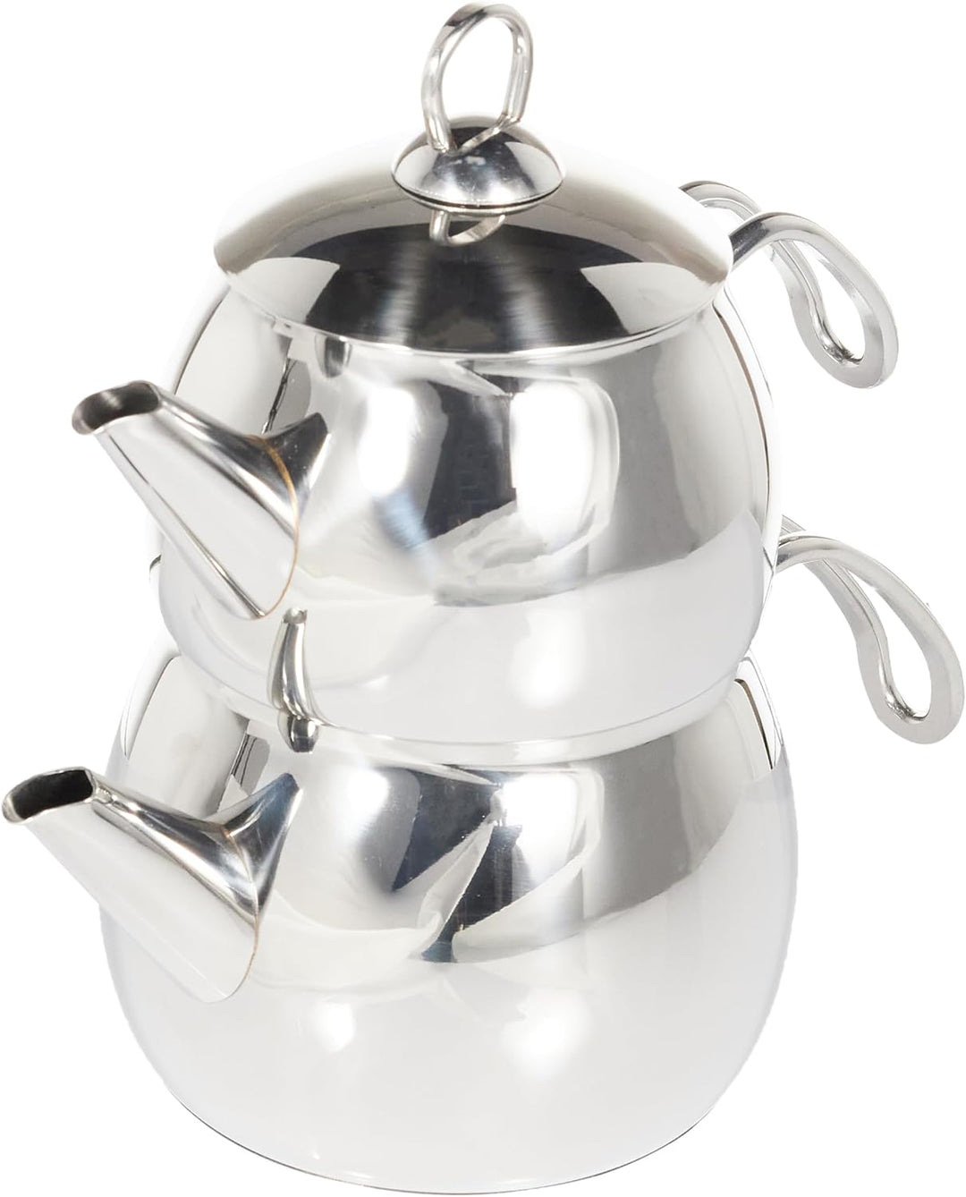 Karaca Belinay Midi Caydanlik - Türkische Teekanne Induktion 1,6L Wasserkocher + 1L Demlik mit Decke