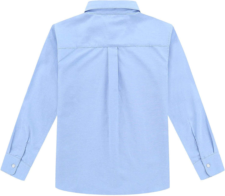 BIENZOE Jungen Schuluniform Lange Oxford Hemd 2Pcs Satz
