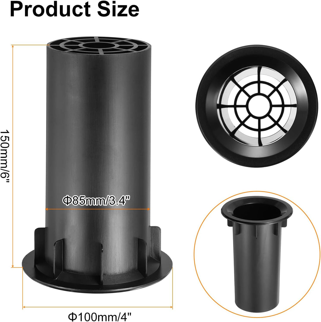 QUARKZMAN 6 Stück Lautsprechergehäuse Bassreflexrohr 85 x 100 mm Lautsprecher Portrohr für Bassrefle