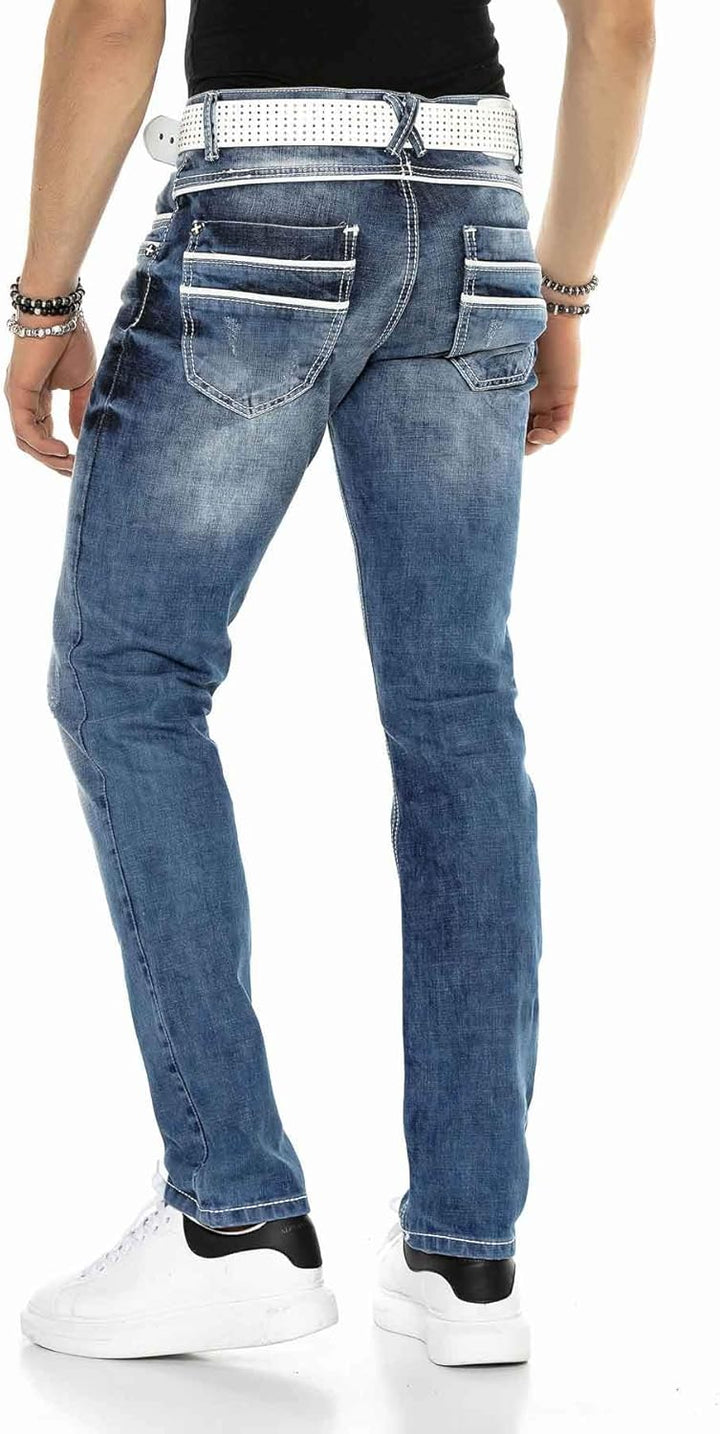Cipo & Baxx Herren Jeans | Modernes Denim | Markante Details | Vielseitig kombinierbar für Freizeit