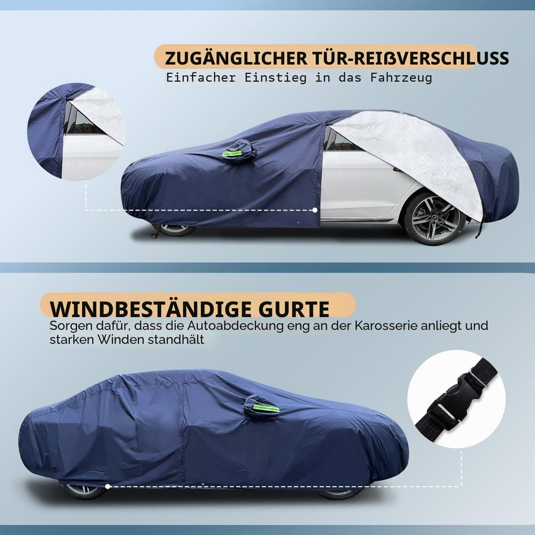 Autoabdeckplane 10 Schichten Vollgarage Autoabdeckung Vollgarage Staubdicht Wasserdicht Autohülle Au