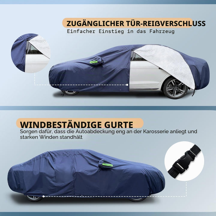 Autoabdeckplane 10 Schichten Vollgarage Autoabdeckung Vollgarage Staubdicht Wasserdicht Autohülle Au