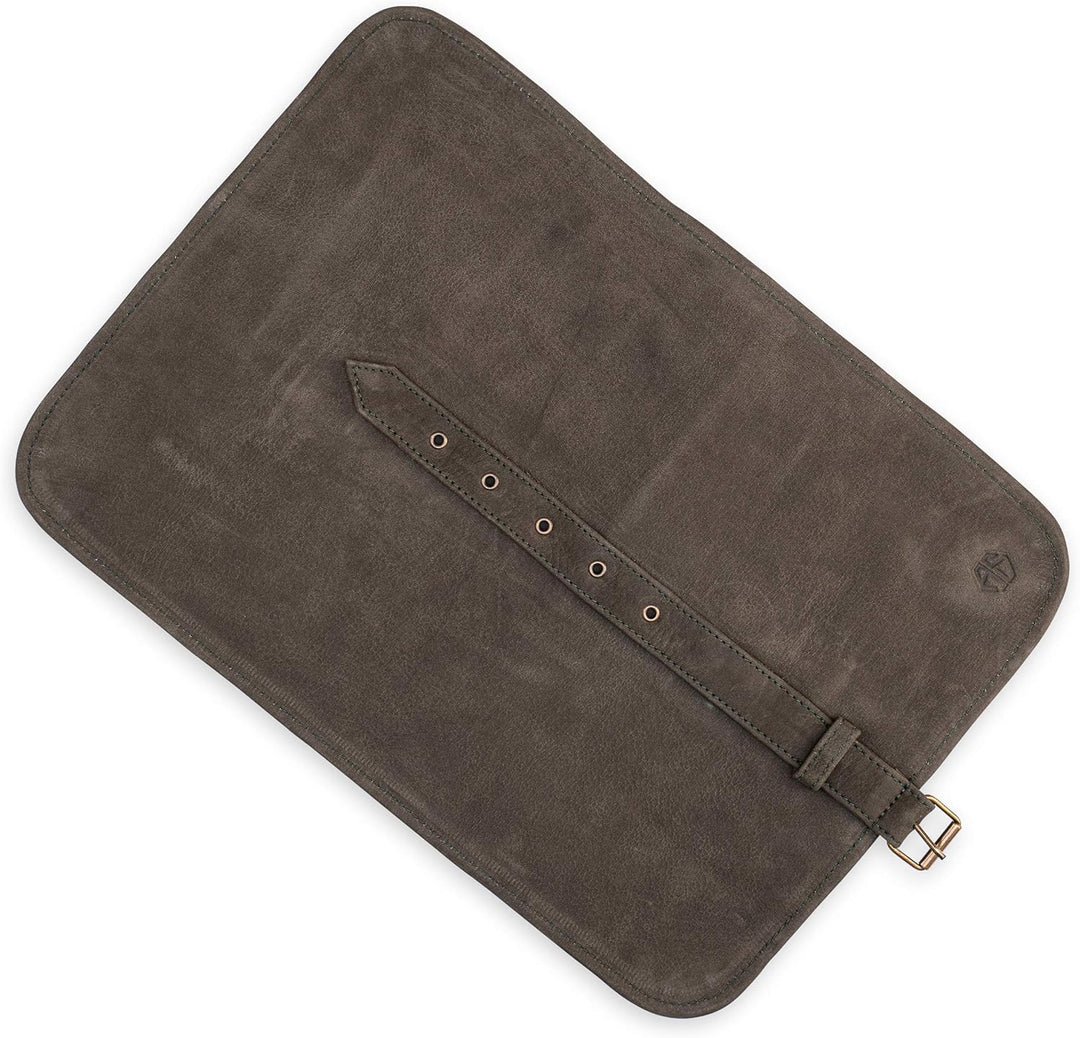 Angus Stoke Messertasche Leder für Köche - Echt-Leder Kochmesserrolle – Messer Tasche verschliessbar