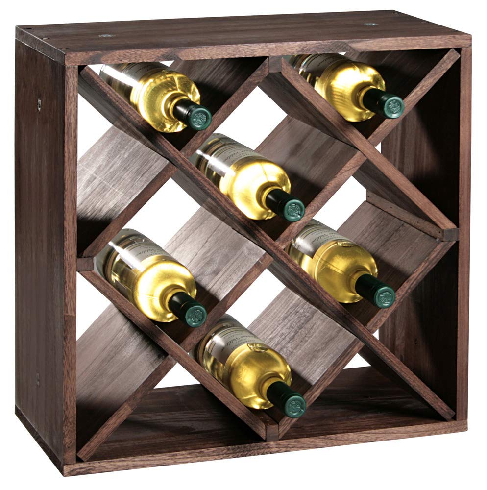 KESPER 69244 Weinregal aus Kiefernholz für 20 Flaschen, 50 x 50 x 25 cm/Weinflaschen-Regalsystem