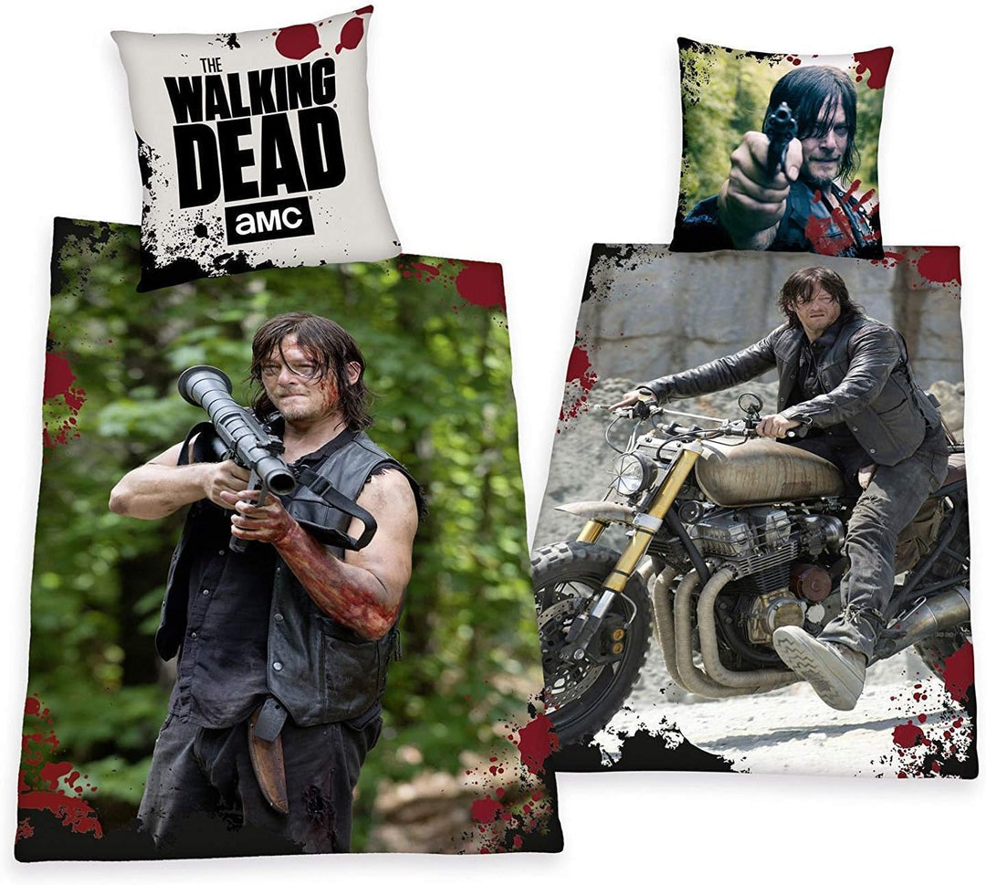 Herding The Walking Dead Daryl Dixon Sondermodell Bettwäsche 135 x 200 cm Geschenk All-in-One Outlet