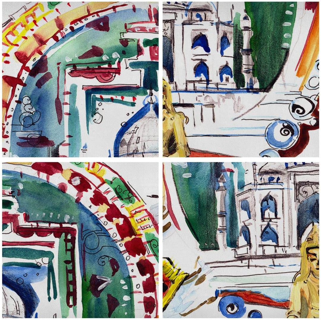 Bilder auf Leinwand Elefanten Indien Religion Kultur Leinwandbild 70x50cm Wandbilder Dekoration Wohn