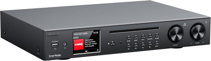 KENWOOD KR-W8000SCD - Smart HiFi-CD Receiver mit 3,2" TFT, 60 W RMS, WiFi Internetradio, DAB+, UKW,