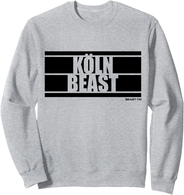Köln Beast Fitness Training Gym Motivation Sprüche weisses Sweatshirt