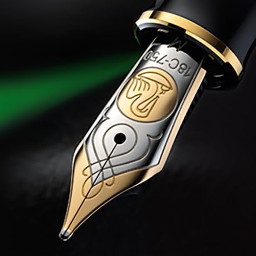 Pelikan Premium M600 Füllfederhalter, Feder B Plume Schwarz/Blau Schwarz / Blau, Schwarz / Blau