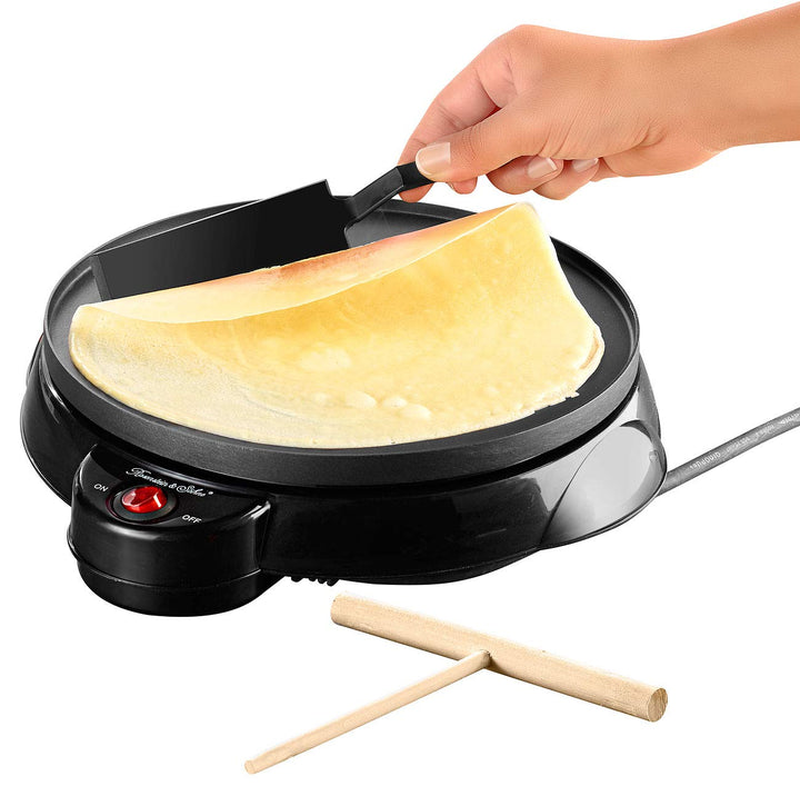 Rosenstein & Söhne Crepe Maker: Elektrischer Medium-Crêpes-Maker, 650 Watt, Ø 23 cm (Elektrischer Cr