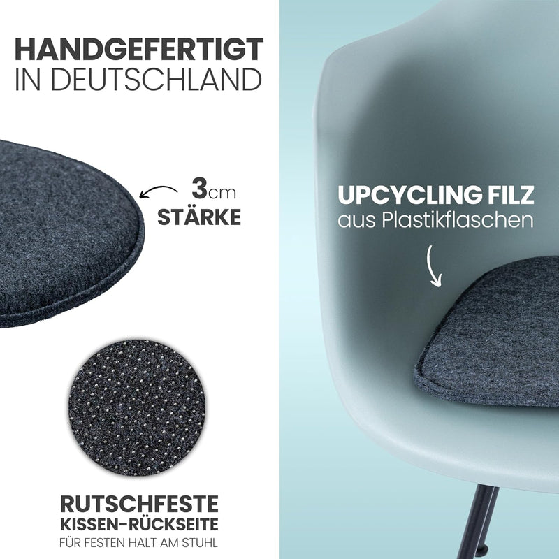 easy and green Sitzkissen Filz - Made in Germany - Stuhlkissen Filzkissen Stuhl - Sitzkissen Stuhl -