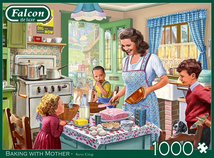 Jumbo Puzzles 11245 Baking with Mother Puzzle, Mehrfarbig