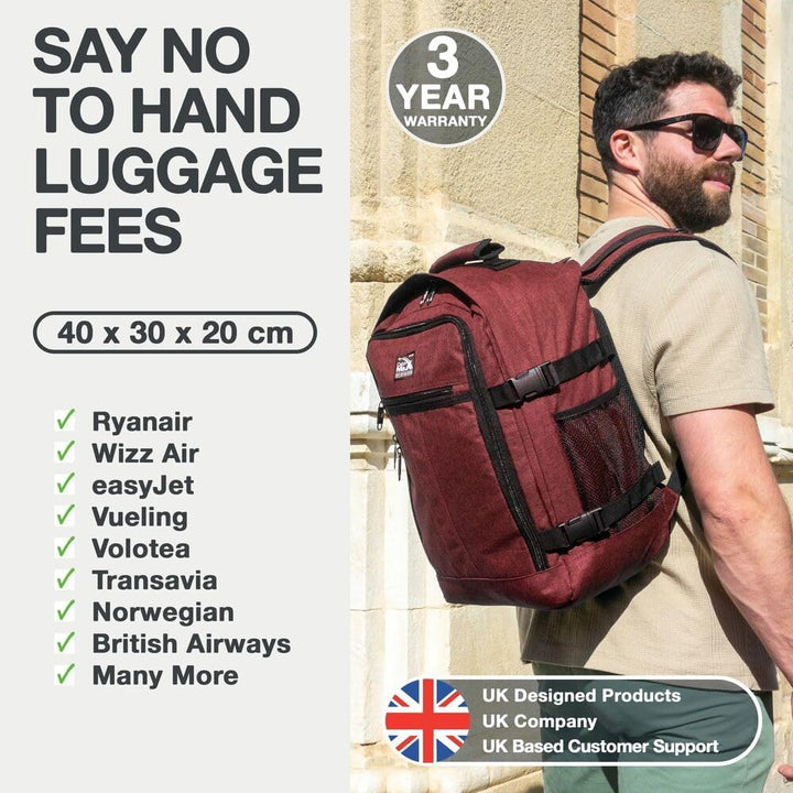 Cabin Max Metz - 40x30x20 Rucksack Handgepäck und Reiserucksack für Flugzeug, Reisetasche Handgepäck