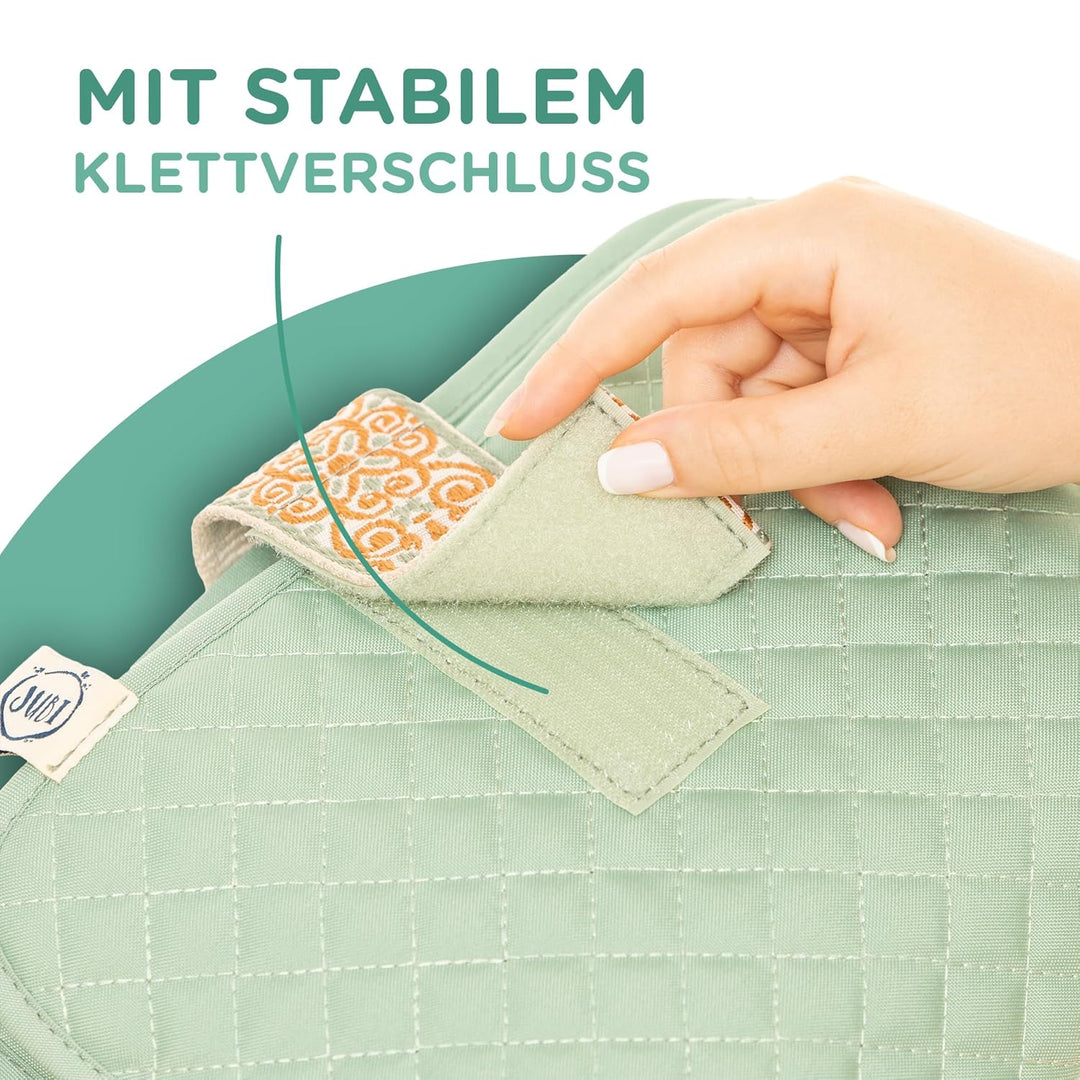 Jubi® Mint Windeltasche gesteppt mit Wickelunterlage für unterwegs mit extra viel Platz - Kleine Wic