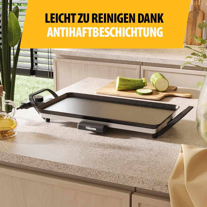 Tristar Tischgrill Slim M – Grosszügige Backfläche von 46 x 26 cm – Antihaftbeschichtung – Abnehmbar