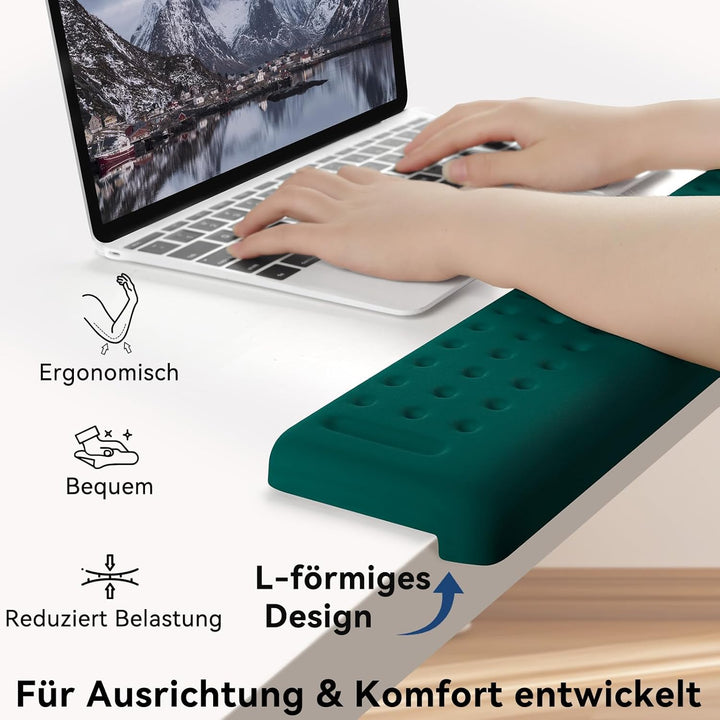 L-förmige Armauflage für Schreibtischkante, 2er Set Memory-Schaum Handgelenkauflage & Ellbogenauflag
