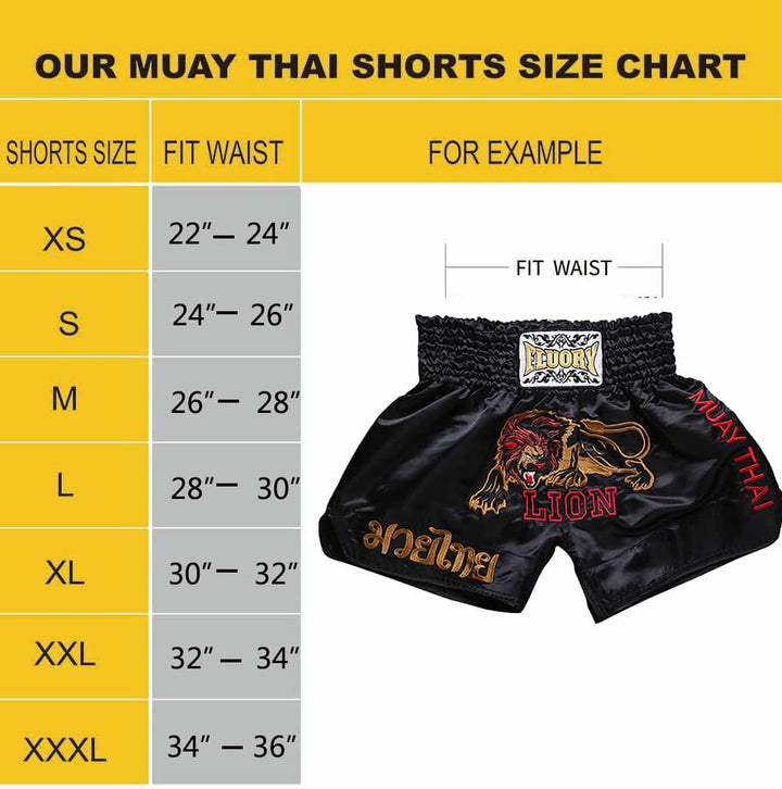 FLUORY Kampfshorts für Muay Thai, MMA-Shorts, Trainingsbekleidung, Cage-Fight, Grappling, Kampfsport
