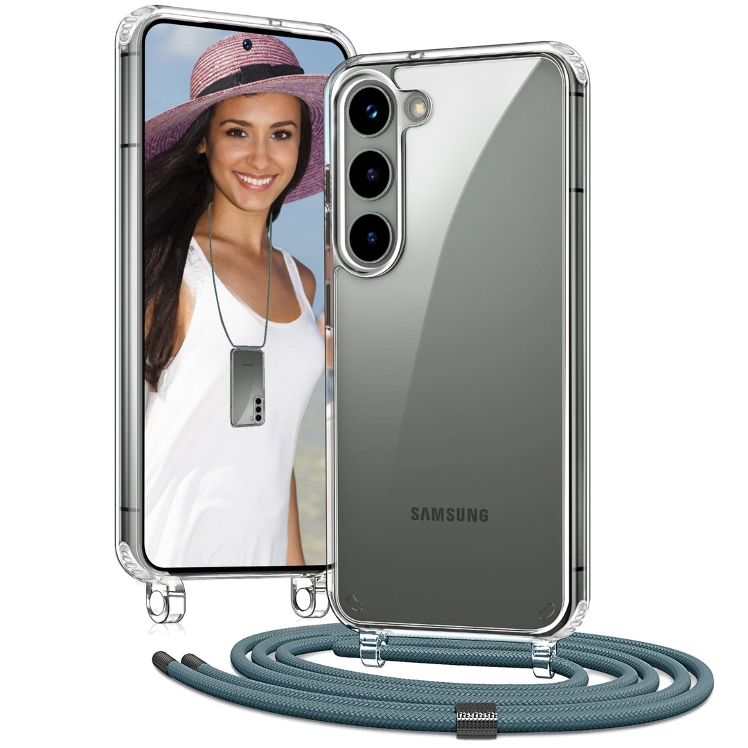 Handykette für Samsung Galaxy S25 Plus / S25+ / S24+ 6,7" Hülle mit Band - Necklace Handyhülle - Tra