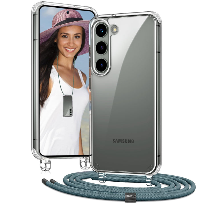 Handykette für Samsung Galaxy S25 Plus / S25+ / S24+ 6,7" Hülle mit Band - Necklace Handyhülle - Tra