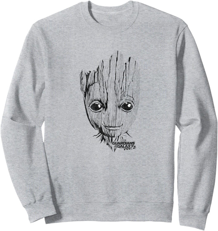 Marvel Guardians Vol. 2 Groot Lines Face Sweatshirt